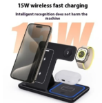 15W 3 In 1 LED Foldable Fast Wireless Charger Stand - Image 5