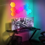 Hexagon LED Wall Light Set – RGB Modular Gaming Room Decor