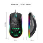 RGB Gaming Mouse – 6400 DPI Honeycomb Lightweight Design - Image 2