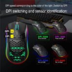 RGB Gaming Mouse – 6400 DPI Honeycomb Lightweight Design - Image 5