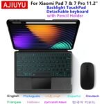 Detachable Magic Keyboard For Xiaomi Pad 7 MIPad7 Case Pencil Holder for Xiaomi Pad 7 Pro Mi Pad 7 2024 11.2" Tablet Cover Case