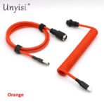 Handmade Paracord & PET Coiled USB-A to USB-C Cable with GX16 Aviator - Mechanical Keyboard Cable - Image 15