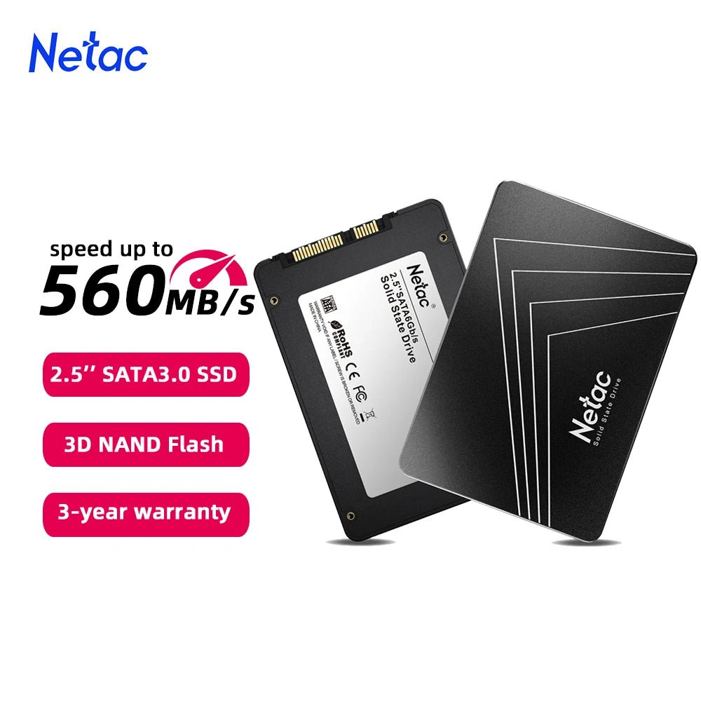 S0fab750f4d1849d19cce6af8cfb080efA Netac SSD SATA 2.5" Internal – 256GB / 480GB / 512GB / 1TB / 2TB for Laptop & PC - Image 1