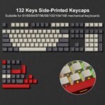 126 Keys Retro Dark Red PBT Keycap Set - Double Shot Cherry Profile for Mechanical Keyboards - Image 23