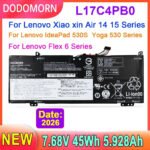 Lenovo Xiaoxin Air L17C4PB0 Laptop Battery 45Wh — IdeaPad 530s-14IKB/15IKB, 14ARR/15ARR