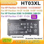 HT03XL HP Pavilion Laptop Battery 3470mAh — 15-DA/DB/DW/CS, 14-CE/CF/DF/DQ/DK, 17-BY/CA