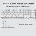 126 Keys Retro Dark Red PBT Keycap Set - Double Shot Cherry Profile for Mechanical Keyboards - Image 24