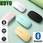 Silent Rechargeable Bluetooth Mouse – Dual Mode Wireless Ergonomic - Image 2