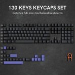 126 Keys Retro Dark Red PBT Keycap Set - Double Shot Cherry Profile for Mechanical Keyboards - Image 35
