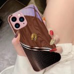 Wood Grain Dragon Rose Tempered Glass iPhone Case - Artistic Design Protective Cover - Image 13