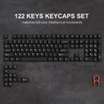 126 Keys Retro Dark Red PBT Keycap Set - Double Shot Cherry Profile for Mechanical Keyboards - Image 34