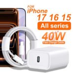 40W USB-C Fast Charger - Dual Port PD Quick Charge Wall Adapter