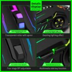 V7 Wired Mechanical Gaming Mouse with LED Lights - Ambidextrous Design for Laptop & Desktop - Image 7
