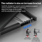 Q100 17" Gaming Laptop Cooling Pad - LED Screen, Dual USB, 2600RPM Fan Stand - Image 3