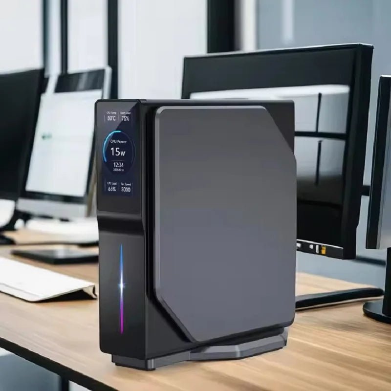 S468b7259429d4551b03fbbb16abbb29bj Intel N150 Mini PC - Gaming & Home Computer with LCD Screen and NVMe SSD - Image 1
