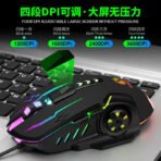 V7 Wired Mechanical Gaming Mouse with LED Lights - Ambidextrous Design for Laptop & Desktop - Image 3