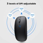 Silent Rechargeable Bluetooth Mouse – Dual Mode Wireless Ergonomic - Image 6