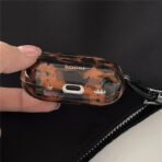 Retro Amber Leopard Silicone iPhone Case - Animal Print Protective Cover - Image 4