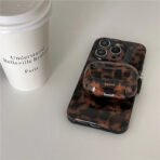 Retro Amber Leopard Silicone iPhone Case - Animal Print Protective Cover - Image 7