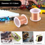 Enameled Copper Magnet Winding Wire 0.1–1.5mm – 50g Roll (1–3 Rolls) - Image 5