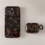 Retro Amber Leopard Silicone iPhone Case - Animal Print Protective Cover