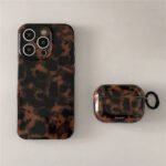 Retro Amber Leopard Silicone iPhone Case - Animal Print Protective Cover