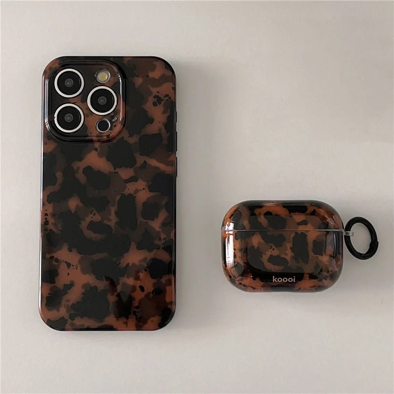 S566d2e76c7ff4a31a3277809cf284a6bM Retro Amber Leopard Silicone iPhone Case - Animal Print Protective Cover - Image 1