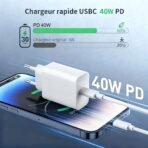 40W USB-C Fast Charger - Dual Port PD Quick Charge Wall Adapter - Image 4