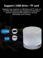 Wireless Mini Subwoofer Speaker with 7-Colour LED Light - Portable Bluetooth Speaker - Image 9