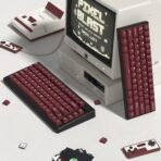 126 Keys Retro Dark Red PBT Keycap Set - Double Shot Cherry Profile for Mechanical Keyboards - Image 2
