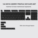 126 Keys Retro Dark Red PBT Keycap Set - Double Shot Cherry Profile for Mechanical Keyboards - Image 15
