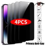 Privacy Screen Protector for iPhone - 4PCS Anti-Spy Tempered Glass