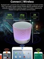 Wireless Mini Subwoofer Speaker with 7-Colour LED Light - Portable Bluetooth Speaker - Image 8