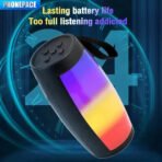 Bluetooth Wireless Portable Speaker – Powerful Subwoofer, Bass, LED Lights & Car Audio - Image 2