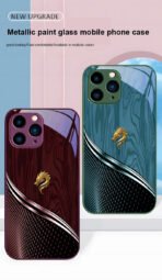 Wood Grain Dragon Rose Tempered Glass iPhone Case - Artistic Design Protective Cover - Image 2