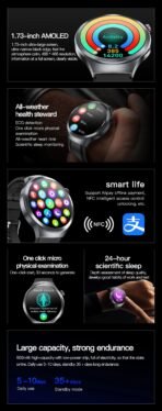 2025 Health Smart Watch – ECG+PPG, Blood Pressure, Blood Oxygen, Uric Acid, Bluetooth Call - Image 8