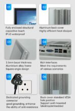 15"-23.8" Industrial Touch Screen Panel PC - IP65 Aluminum Embedded All-in-One Computer - Image 9