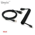 Handmade Paracord & PET Coiled USB-A to USB-C Cable with GX16 Aviator - Mechanical Keyboard Cable - Image 12