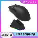 AJAZZ AJ139 V2 MC Wireless Gamer Mouse with Dock PAW3311 Gaming Sensor 12000DPI Max Tri-mode Connect Mice for Laptop PC