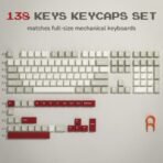 126 Keys Retro Dark Red PBT Keycap Set - Double Shot Cherry Profile for Mechanical Keyboards - Image 26