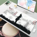 Japan Samurai Fantasy Mask Mouse Pad - Large Non-Slip Gaming Desk Mat