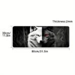 Large Gaming Mouse Pad Black and White Wolf King Design Non-Slip Base Heavy Duty for Desktop Laptop desk pad office accessories - Image 12