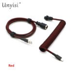 Handmade Paracord & PET Coiled USB-A to USB-C Cable with GX16 Aviator - Mechanical Keyboard Cable - Image 18