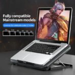 Q100 17" Gaming Laptop Cooling Pad - LED Screen, Dual USB, 2600RPM Fan Stand - Image 2