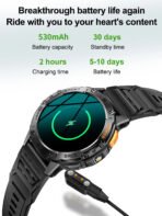 AMOLED Smart Watch for Men – Flashlight, Sports, Waterproof, Bluetooth Call + Box - Image 16