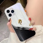 Wood Grain Dragon Rose Tempered Glass iPhone Case - Artistic Design Protective Cover - Image 10
