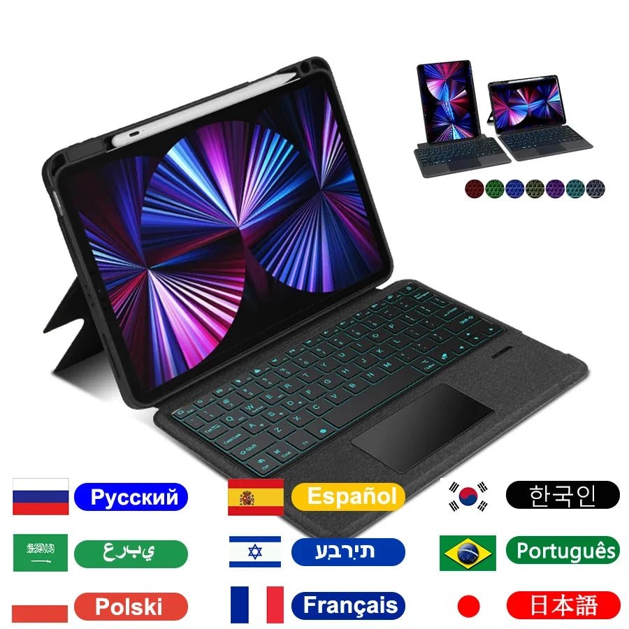 Sbdf786253d484a65b29282501d3fa990g Magic Keyboard Case for iPad – Trackpad, Backlight, Air/Pro/10th-11th Gen - Image 1