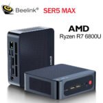 Beelink SER5 Max Mini PC – AMD Ryzen 7 6800U/7735HS, DDR5, WiFi 6, 2.5G LAN