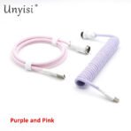 Handmade Paracord & PET Coiled USB-A to USB-C Cable with GX16 Aviator - Mechanical Keyboard Cable - Image 13