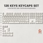 126 Keys Retro Dark Red PBT Keycap Set - Double Shot Cherry Profile for Mechanical Keyboards - Image 31